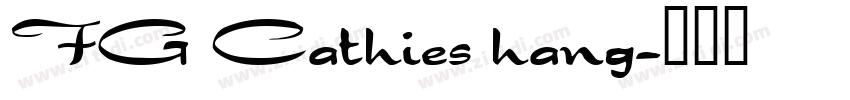 FG Cathies hang字体转换